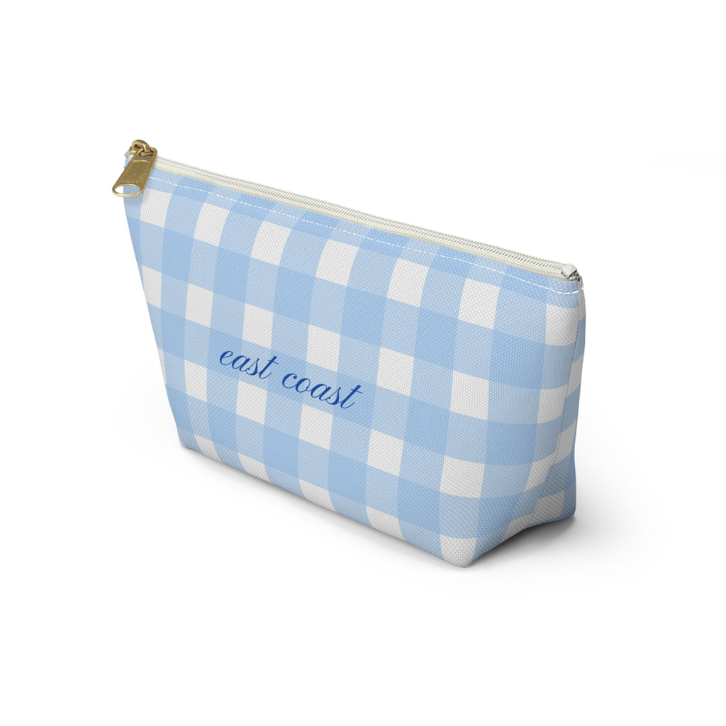 Blue Gingham Cosmetic Bag