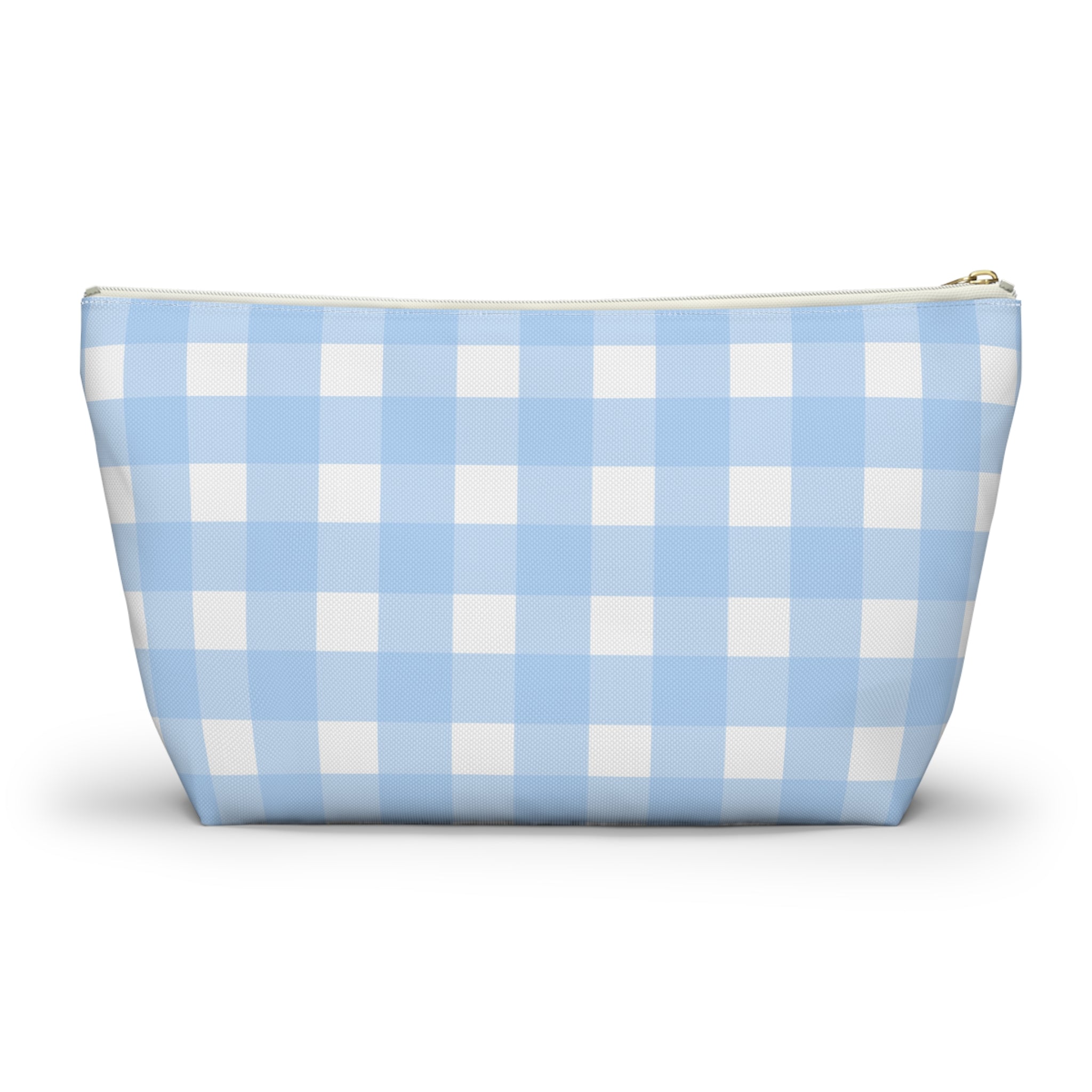 Blue Gingham Cosmetic Bag