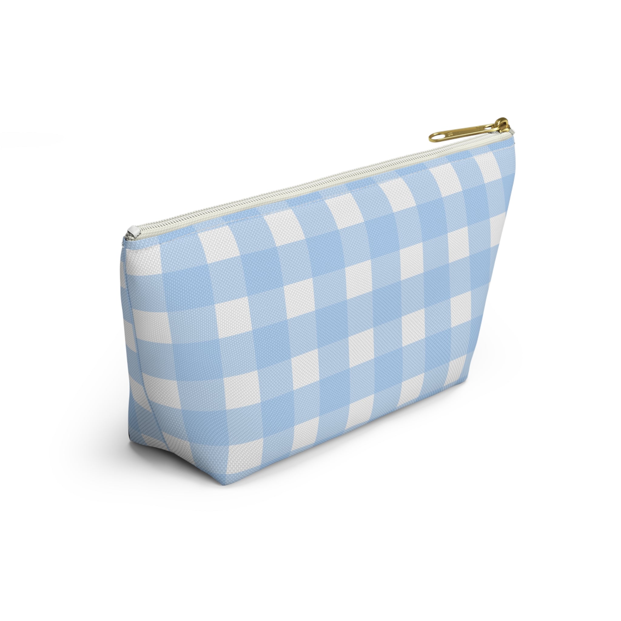 Blue Gingham Cosmetic Bag