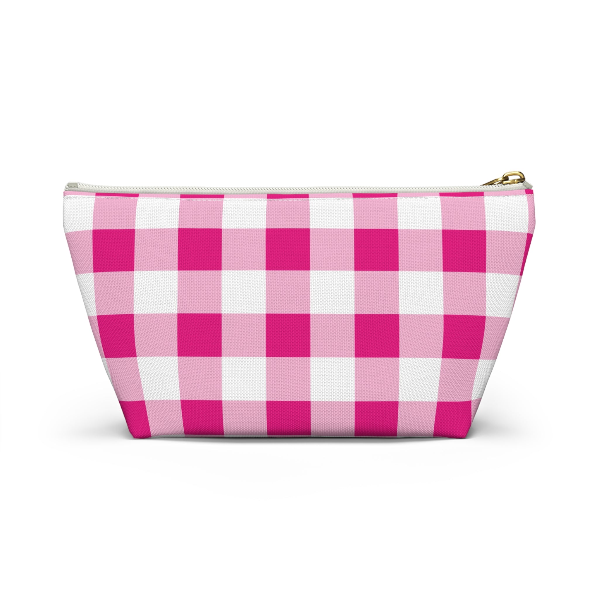 Pink Gingham Cosmetic Bag