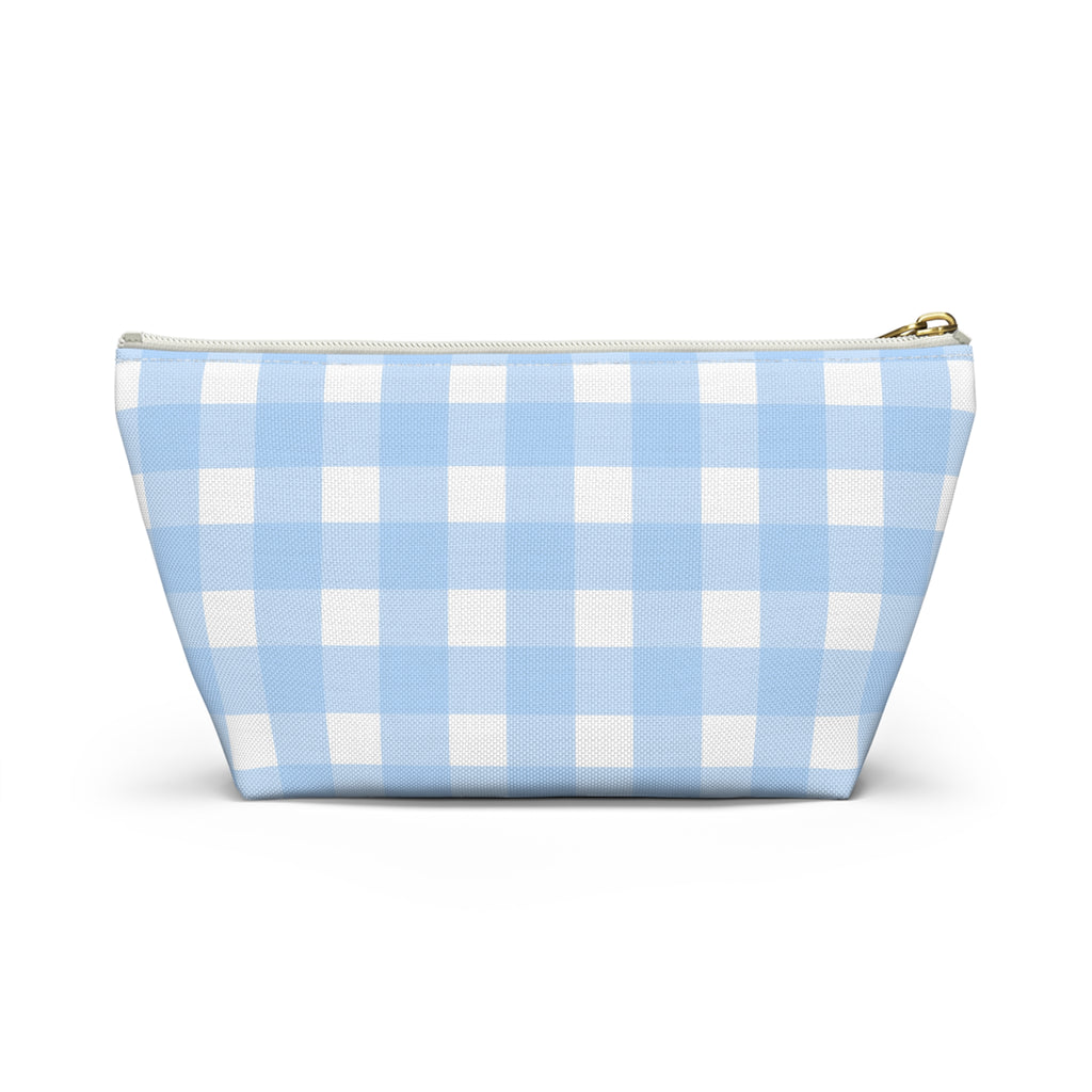 Blue Gingham Cosmetic Bag