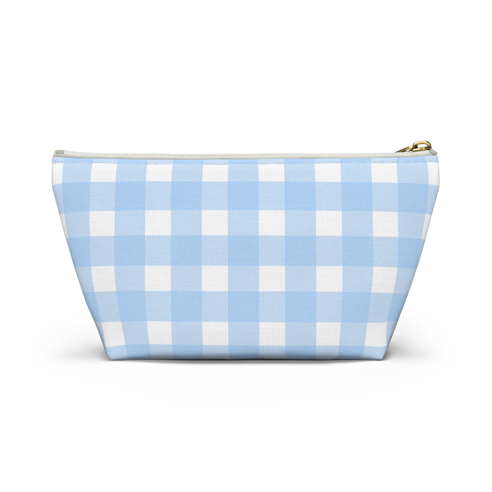 Blue Gingham Cosmetic Bag